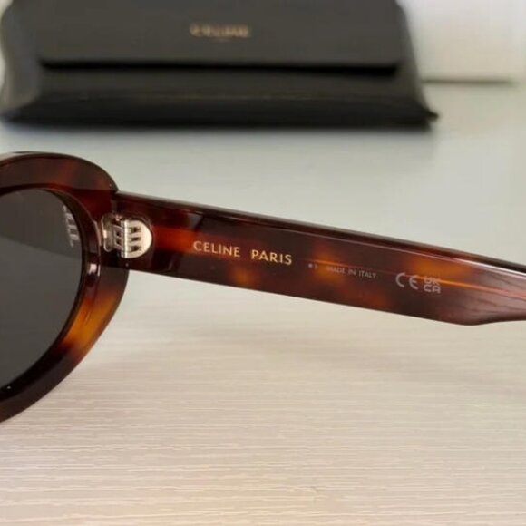 Celine Women CL40194U Triomphe Oval Sunglasses Brown Frame / Gray Lens - Picture 10 of 10